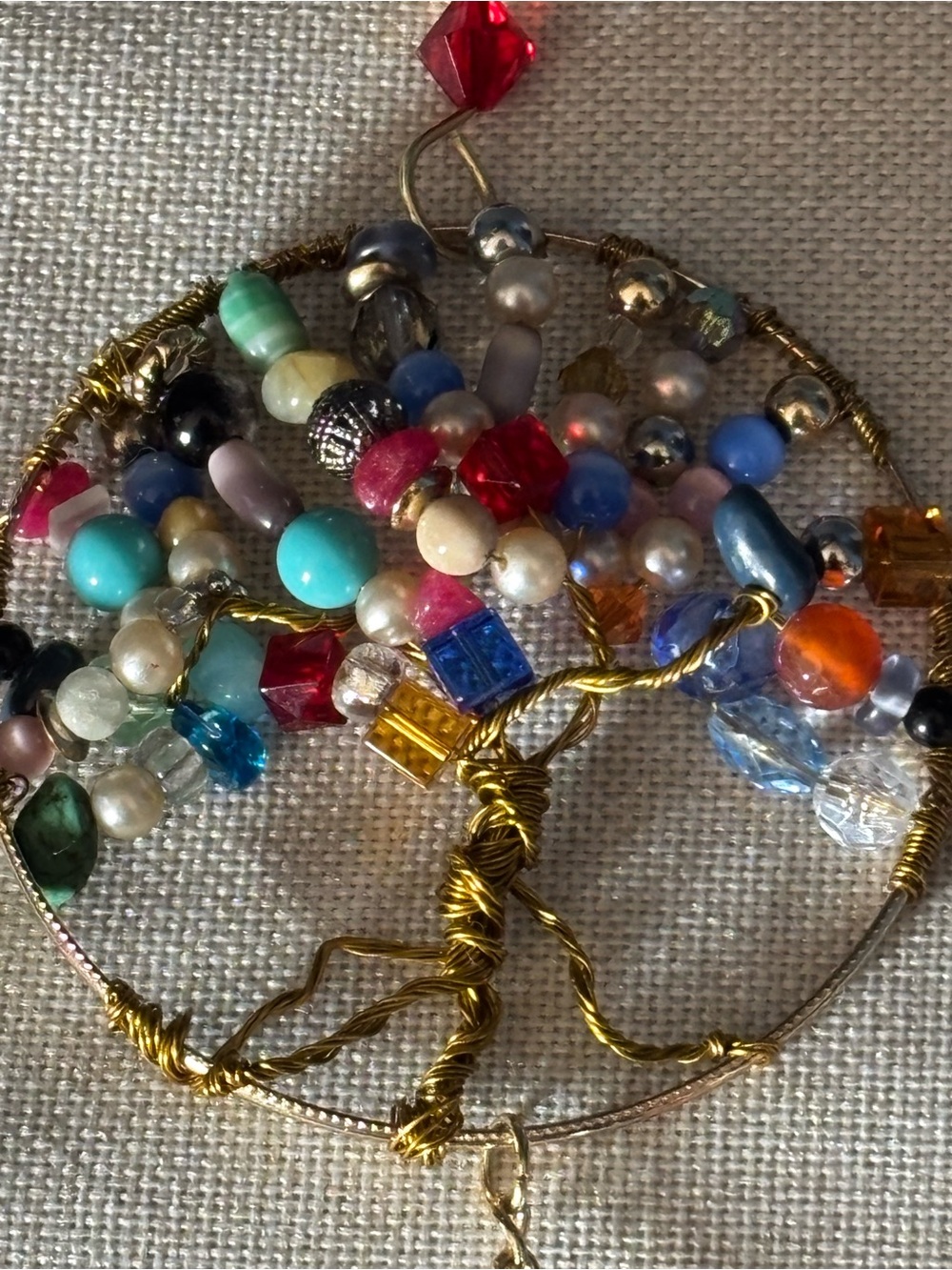 Hand Crafted Tree of Life Sun Catcher Multicolor with Beautiful Crystal Prism - Picture 4 of 7